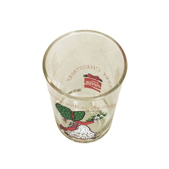 Vintage 70s Coca Cola Holly Hobbie Limited Edition Christmas Holiday Promo Glass - Picture 7 of 8